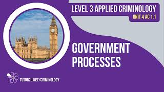 Government Processes for Law Making WJEC Criminology  Unit 4  AC 11 Revision [upl. by Netsrek241]