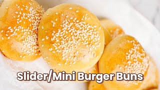 How To Make Slider Buns  Homemade Mini Burger Buns [upl. by Aratahc]