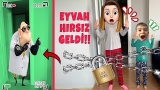 EYVAH HIRSIZ BİZİ KİTLEDİ ANAHTAR YOK EMİR YARDIM ET بابا جاب لي بالون  جنى مقداد  طيور بيبي [upl. by Mehitable]