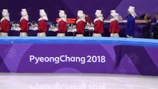 2018 平昌 PyeongChang Figure Skating Team Flower Ceremony [upl. by Rockey192]