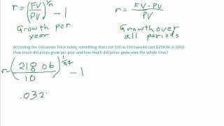 Calculating annual and total growth rates [upl. by Moulton]