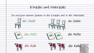 001 Einzahl und Mehrzahl 01  Deutsch  DaF für Kinder [upl. by Esinahs179]