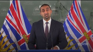 BC jobs minister provides update on COVID19 relief grant for businesses – January 12 2022 [upl. by Dao93]