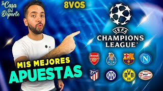 PRONÓSTICOS CHAMPIONS LEAGUE ⚽️🏆  OCTAVOS DE FINAL  APUESTAS DEPORTIVAS  FUTBOL EUROPEO [upl. by Hazlip173]