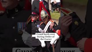 A Royal guard keeled over during the Order of the Garter ceremony [upl. by Fahy283]