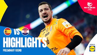 Historic win for Croatia  Spain vs Croatia  Highlights  Mens EHF EURO 2024 [upl. by Marv223]