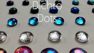 Dichroic glass dotsStart to finishkiln fire Earringsjewelry making endless colors fused glass [upl. by Ssor315]