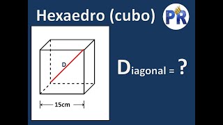 Hexaedro cubo  Calcular Diagonal [upl. by Htebasyle186]