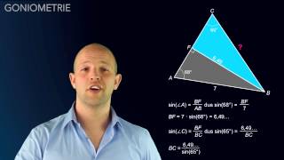 Goniometrie  het bewijs en gebruik van de sinusregel  WiskundeAcademie [upl. by Tower]