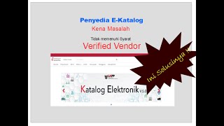 Kena Masalah Tidak Memenuhi Syarat Verified Vendor  Ini Solusinya [upl. by Annavahs]