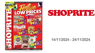 Shoprite specials ZA  14112024  24112024 [upl. by Esyli948]