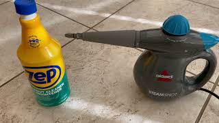 BEST Grout Cleaner  Zep Grout Cleaner vs Bissell SteamShot  Part 1 [upl. by Eneres]