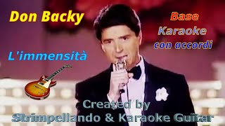 Don Backy – L’immensità  Base karaoke con accordi Fair Use [upl. by Yuria737]