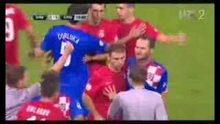 Srbija  Hrvatska 06092013 1100 Matić i Šimunić isključenja [upl. by Niajneb]