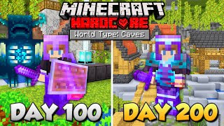 I Survived 200 Days Of Hardcore Minecraft In A Cave Only World [upl. by Blessington674]