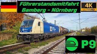 Führerstandsmitfahrt Bamberg  Nürnberg mit 187 325 [upl. by Neau458]