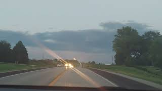 Sunset Highway Drive From Kalona to Iowa city Iowa USA  Sleeping Sound [upl. by Franckot669]