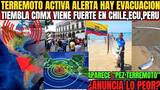 TIEMBLA FUERTE ENCIENDE LA ALERTA SIGUE UN TERREMOTO APARECE EL PEZ REMO SISMOS HOY VZLPERUCHILE [upl. by Nohtahoj]