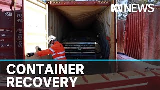 Sunken cargo containers retrieved two years after being lost at sea  ABC News [upl. by Niabi693]