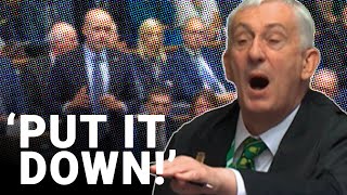 Lindsay Hoyle scolds Stephen Flynn at PMQs after grumbling about sitting next to Tories [upl. by Puna]