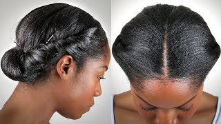 Protective Hairstyle QUICK and EASY Relaxed Hair Tutorial [upl. by Eenaffit88]