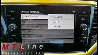 VW TRoc MY2018  full ESC system deactivation  vključitev možnosti za izključitev ESP sistema [upl. by Nugent]
