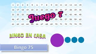 Bingo 75 Bolas en Casa  Juego 7  Bingo Casero Online [upl. by Atsyrhc]