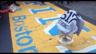 Red Sox put trophy and jersey on Marathon finish line [upl. by Hsirt708]