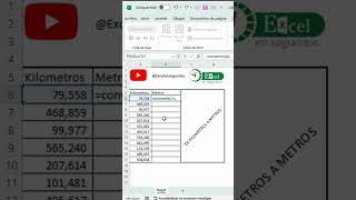 Como hacer conversiones en excel  de Kilometros KM a metros M conversiones excel tips km m [upl. by Ayr]