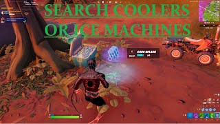 Search Ice Coolers or Ice Machines 5  Fortnite [upl. by Anatollo]