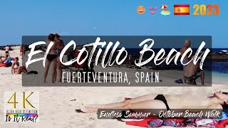 🏖️👙🌊Endless Summer  Fuerteventura  El Cotillo Beach  Bikini Beach Walk  Spain  4K  2023 [upl. by Cline193]