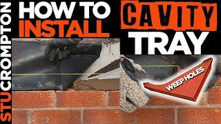 Bricklaying Guide How To do a Cavity Tray Over Lintel [upl. by Grounds]