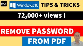 Remove Password from PDF  Password Removal from a PDF [upl. by Kolk]