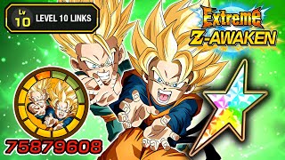 100 EZA PHY SSJ TRUNKS amp GOTEN LEVEL 10 LINKS SHOWCASE Dragon Ball Z Dokkan Battle [upl. by Regnij777]