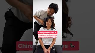 They told her Chiropractors were FAKE 😱 neckpain Chiropractic Trending Short [upl. by Angadreme]