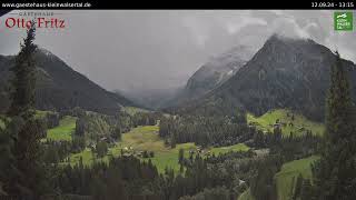 120924  Blick ins Wildental  Gästehaus Otto Fritz MittelbergKleinwalsertal [upl. by Ploss]