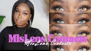 Mislens Contacts Lenses Try on Haul And Review [upl. by Anawd]