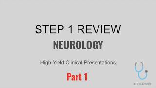 HIGH YIELD USMLE STEP 1 NEUROLOGY PART 1  MED STUDENT SUCCESS [upl. by Nohtan468]