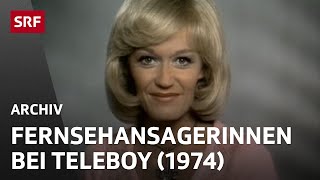 Versteckte Kamera FernsehAnsagerinnen 1974  Best of Teleboy  SRF Archiv [upl. by Anirdnajela]