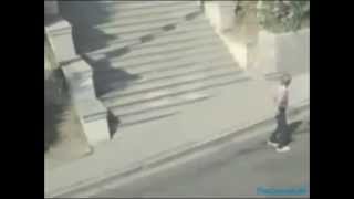 Drunk Guy  Falls Down Stairs And Gets Hit By Car [upl. by Lenette]