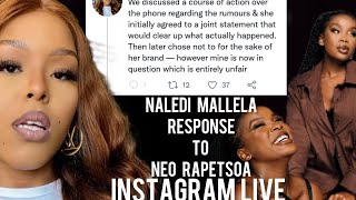 naledi mallela respond to neo rapetsoa [upl. by Adlesirg]