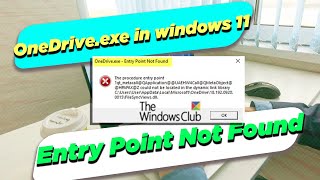 OneDriveexe Entry Point Not Found On Windows 11 and 10 [upl. by Basil]