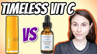 Timeless Skin Care Vitamin C serum vs Skinceuticals CE ferulic  Dr Dray [upl. by Kehr]