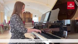 Grade 3 A1 Ecossaise in E flat Beethoven  ABRSM Piano 2021amp2022 [upl. by Arahsak]