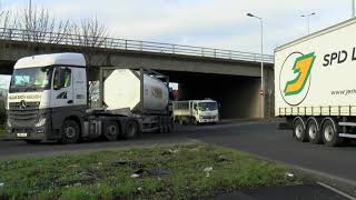 TRUCKS AT SEAFORTH DOCKS LIVERPOOL JAN 2018 [upl. by Kjersti]