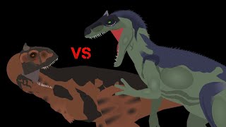 Allosaurus VS Carnotaurus  Sticknodes Animation [upl. by Nyvets]