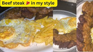 Beef Steak In My Style  How to Cook Steak Perfectly Every Time  Beef Steak Recipe beefsteak food [upl. by Isabelita]