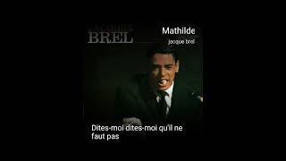 Mathilde jacques Brel merci Mathilde [upl. by Packston]