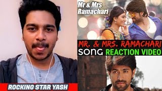 Mr amp Mrs Ramachari  Title track REACTION Video  Oye PK  YASH  RADHIKA  Ep02 [upl. by Litt90]