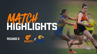 AFLW Highlights R5 v West Coast [upl. by Kcirrej]